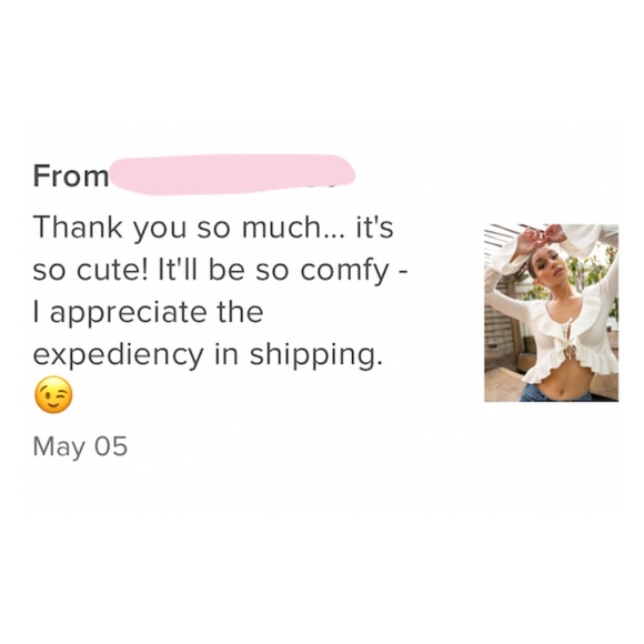 White Front Tie Ruffle Trim Crop Top - Picture 7 of 8